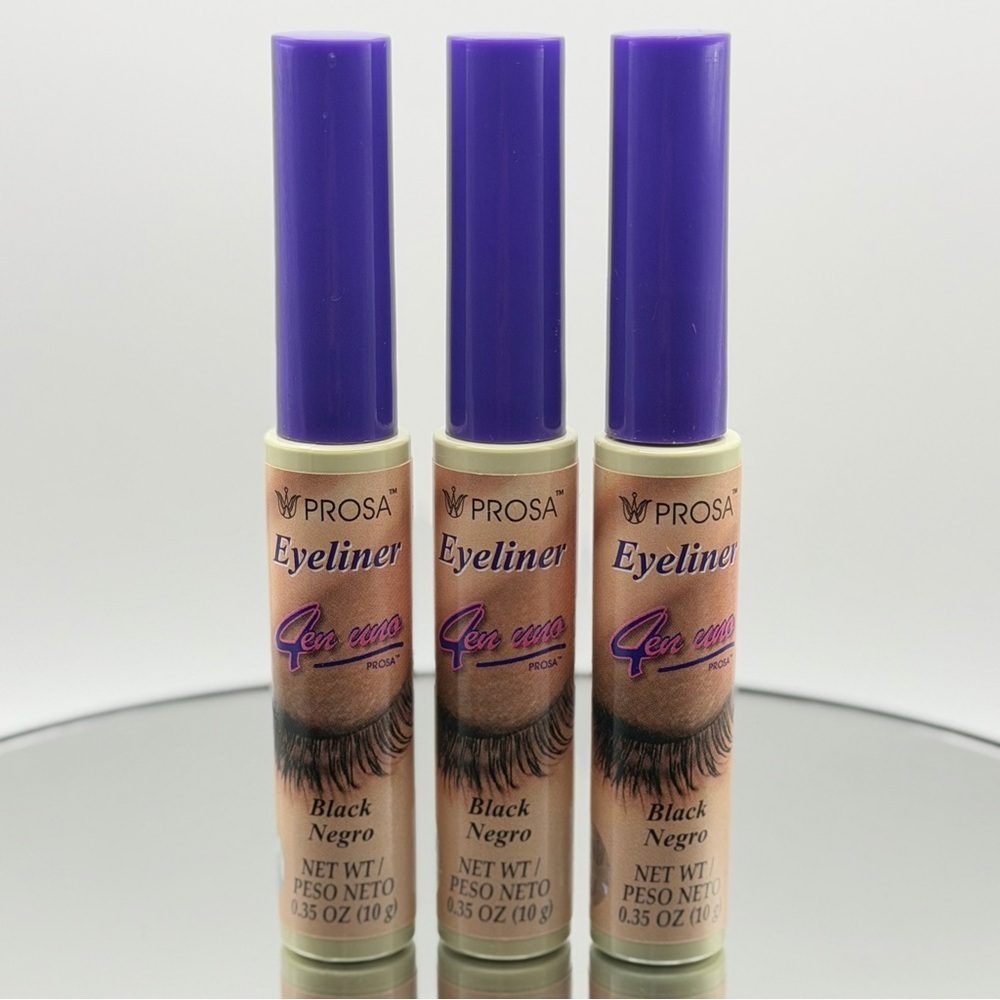 Prosa Black 4 en 1 Liquid Eyeliner with Natural Oils  pack of 3